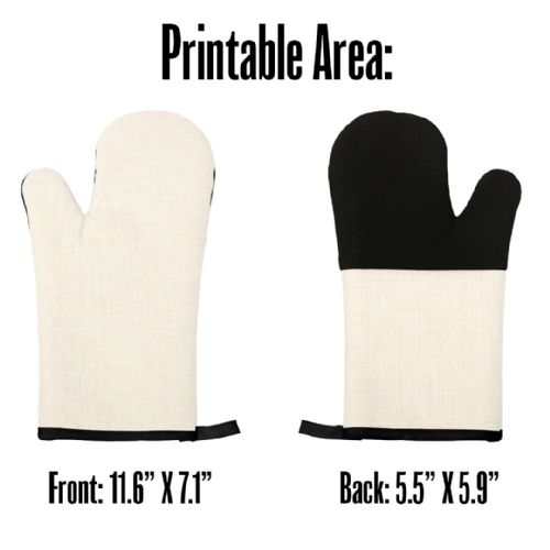 SubliLinen Oven Mitt with Rubber Patch - Right hand #4